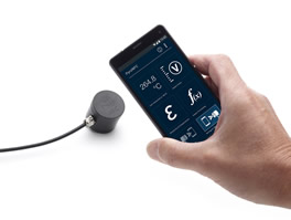 Sensor enables smartphone app to check temperatures